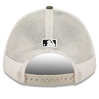 Men's New Era Light Beige/Olive Athletics 2025 Armed Forces Day 9FORTY M-Crown A-Frame Adjustable Hat