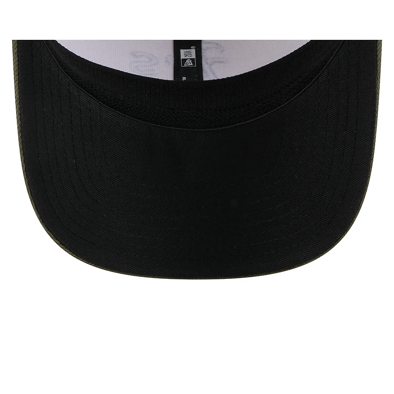 Casquette extensible à boutons-pression New Era Athletics 2025 Armed Forces Day 9SEVENTY pour homme, beige clair/olive