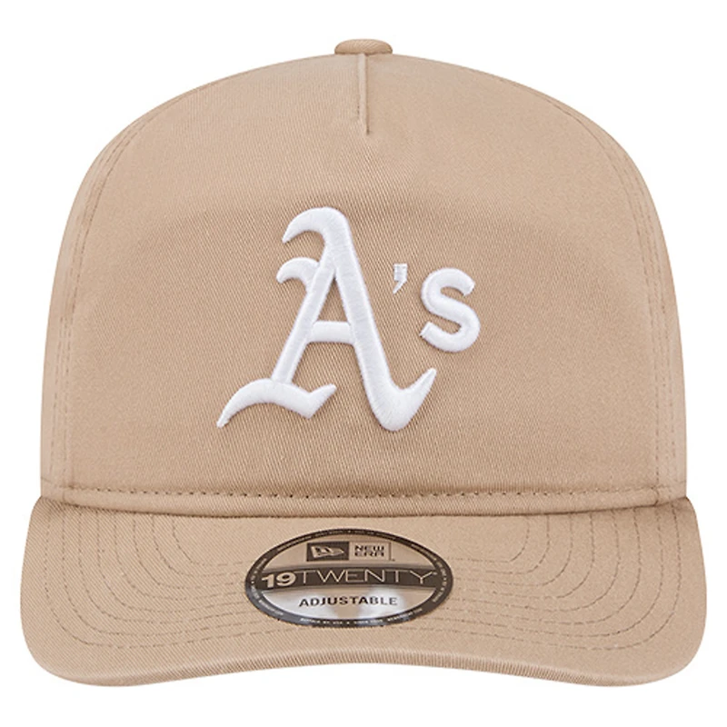 Men's New Era Light Beige Athletics Cam 19TWENTY Adjustable Hat