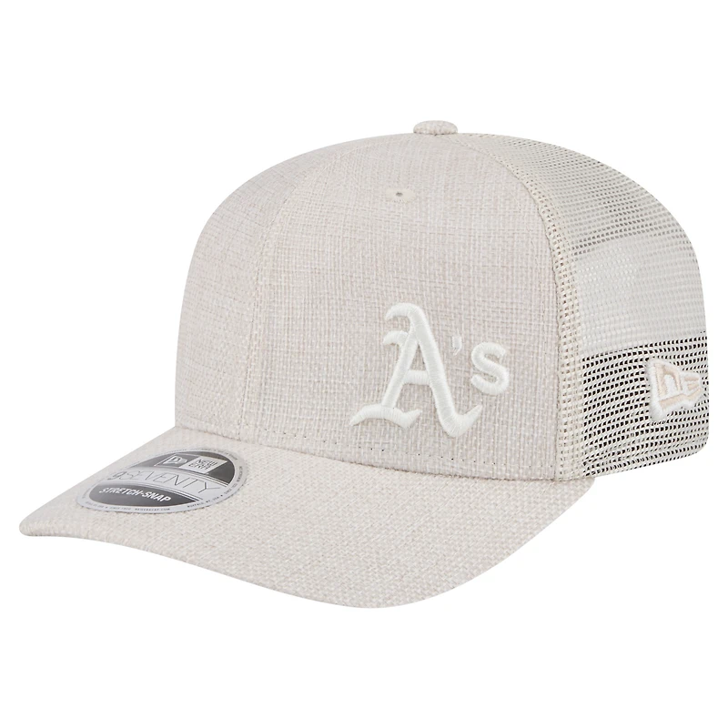Casquette extensible à boutons-pression Athletics Flawless 9SEVENTY beige clair New Era pour homme
