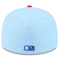 Men's New Era Light Blue/Red Athletics 2025 Fourth of July Low Profile 59FIFTY Fitted Hat