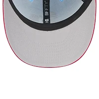 Casquette ajustée New Era 59FIFTY bleu clair/rouge Athletics 2025 pour homme, modèle 4 juillet