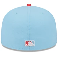 Men's New Era Light Blue/Red Athletics Spring Color Two-Tone 59FIFTY Fitted Hat