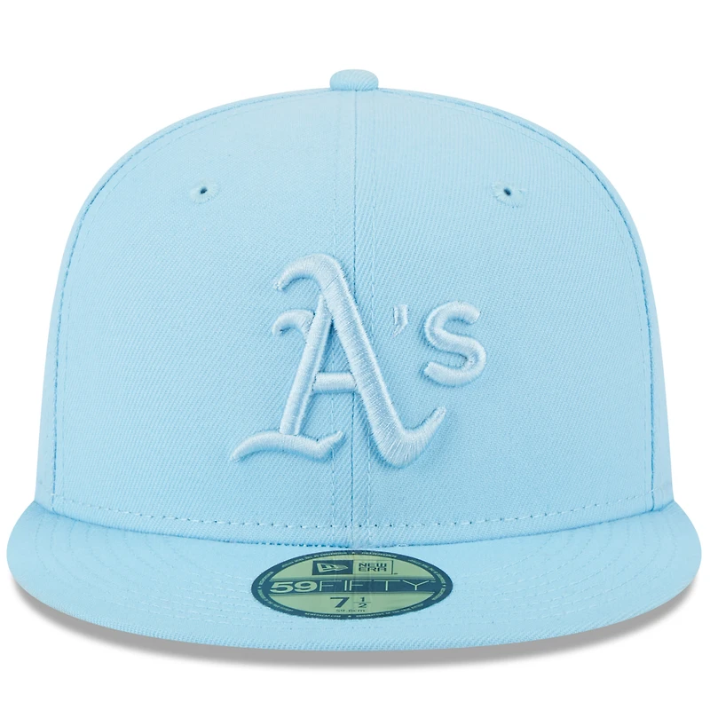 Men's New Era Light Blue Athletics 2023 Spring Color Basic 59FIFTY Fitted Hat