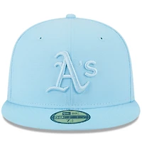 Men's New Era Light Blue Athletics 2023 Spring Color Basic 59FIFTY Fitted Hat