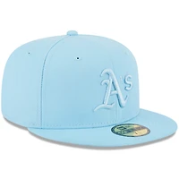 Men's New Era Light Blue Athletics 2023 Spring Color Basic 59FIFTY Fitted Hat
