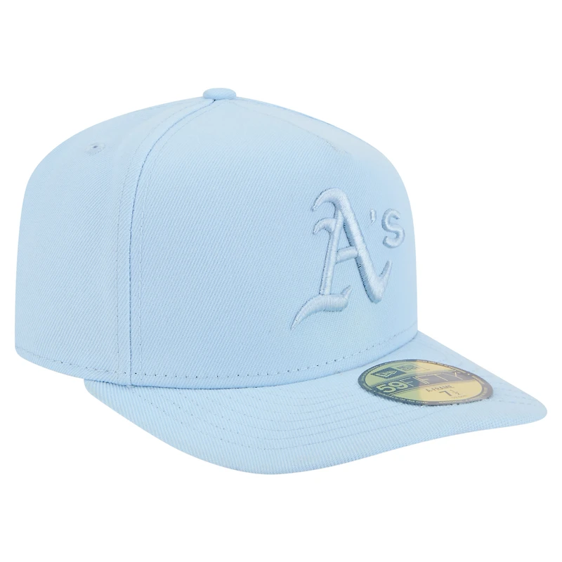 Men's New Era  Light Blue Athletics Color Pack A-Frame 59FIFTY Fitted Hat