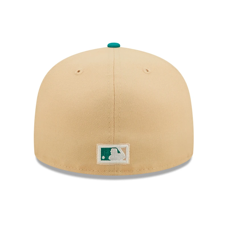Men's New Era Natural/Teal Athletics Mango Forest 59FIFTY fitted hat