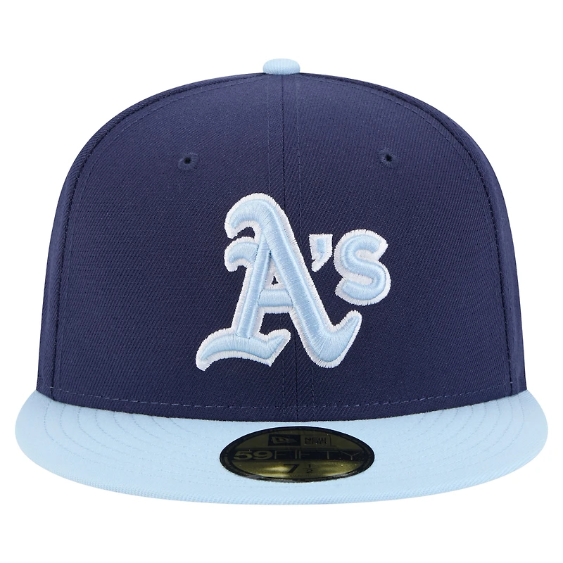 Men's New Era Navy/Light Blue Athletics Color Pack 2-Tone 59FIFTY Fitted Hat