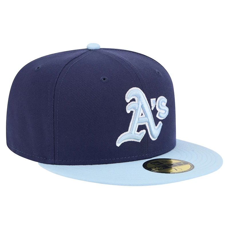 Men's New Era Navy/Light Blue Athletics Color Pack 2-Tone 59FIFTY Fitted Hat