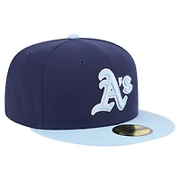 Men's New Era Navy/Light Blue Athletics Color Pack 2-Tone 59FIFTY Fitted Hat