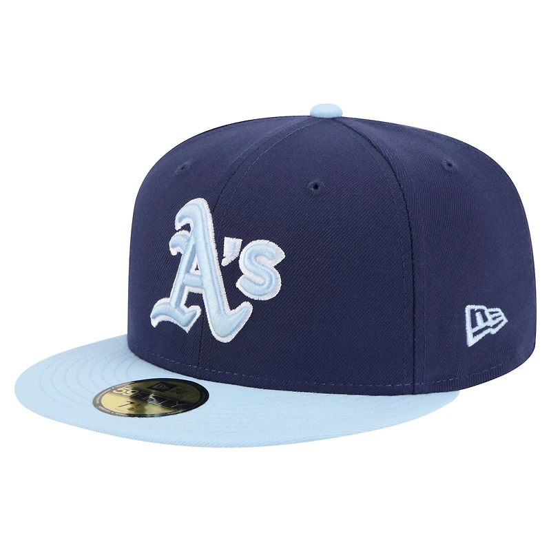 Men's New Era Navy/Light Blue Athletics Color Pack 2-Tone 59FIFTY Fitted Hat