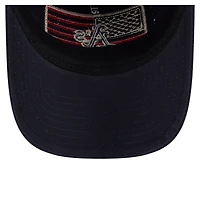 Men's New Era Navy Athletics Americana Flag 9TWENTY Adjustable Hat
