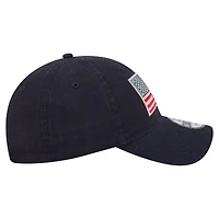 Men's New Era Navy Athletics Americana Flag 9TWENTY Adjustable Hat