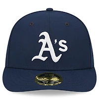 Men's New Era Navy Athletics Oceanside Low Profile 59FIFTY Fitted Hat