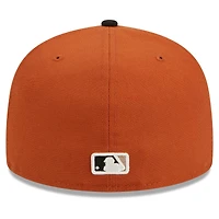 Men's New Era Orange/Black Athletics 59FIFTY Fitted Hat