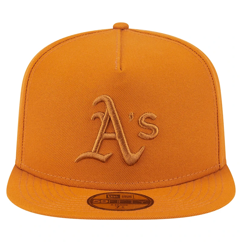 Casquette ajustée A-Frame 59FIFTY Orange Athletics pour homme de New Era