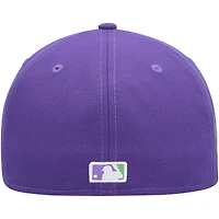 Men's New Era Purple Athletics Lime Side Patch 59FIFTY Fitted Hat