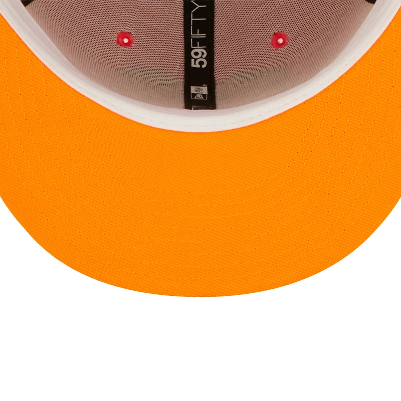 Men's New Era Red/Neon Green Athletics 40th Anniversary Lava Highlighter Combo 59FIFTY Fitted Hat