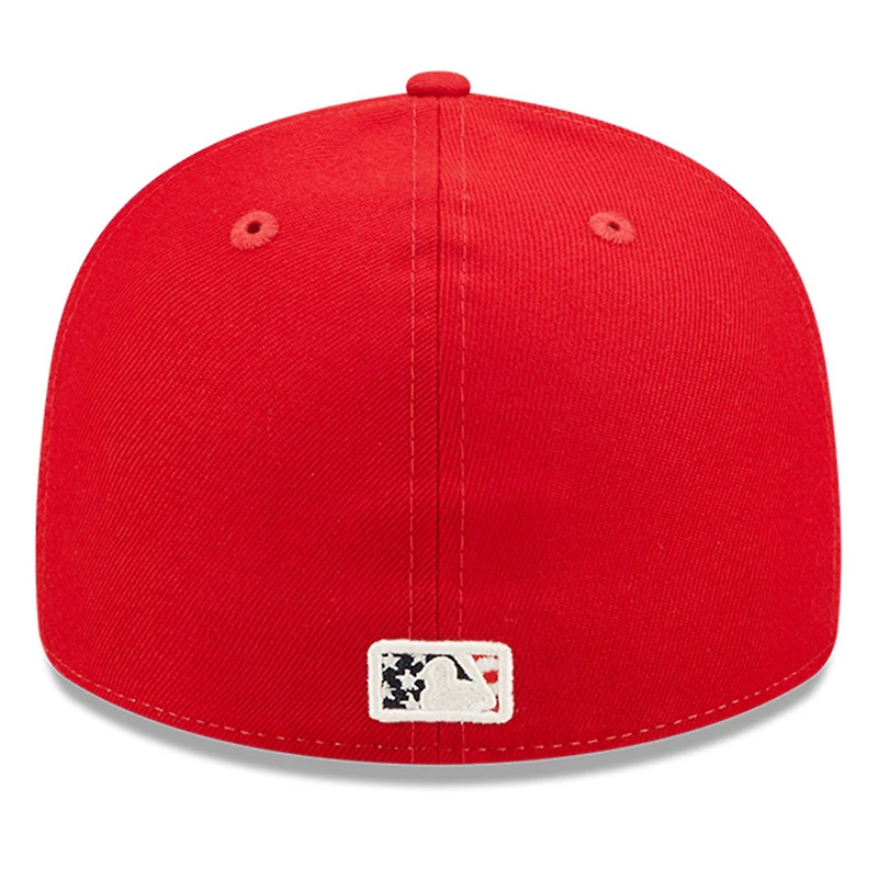 Men's New Era Red Athletics 2022 4th of July Low Profile 59FIFTY Fitted Hat