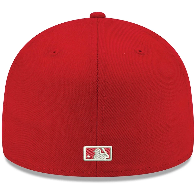 Men's New Era Red Athletics White Logo 59FIFTY Fitted Hat
