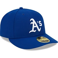 Casquette ajustée à profil bas 59FIFTY avec logo blanc Royal Athletics de New Era pour homme