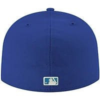 Casquette ajustée 59FIFTY blanche avec logo Royal Oakland Athletics New Era pour homme