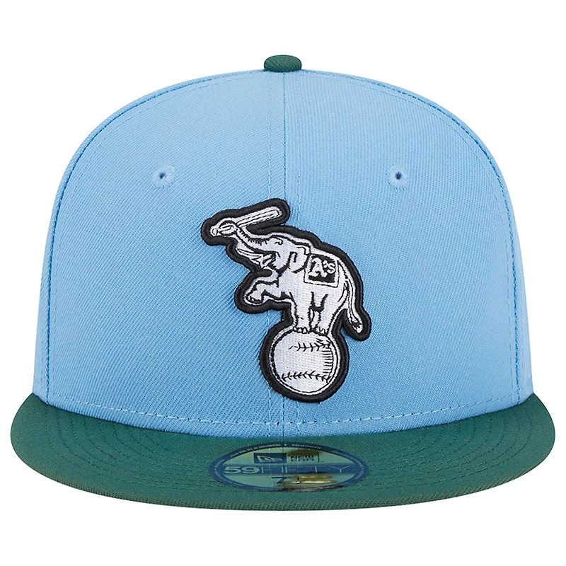 Men's New Era Sky Blue/Cilantro Athletics 1988 World Series 59FIFTY Fitted Hat