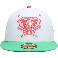 Men's New Era White/Green Athletics Alternate Logo Watermelon Lolli 59FIFTY Fitted Hat