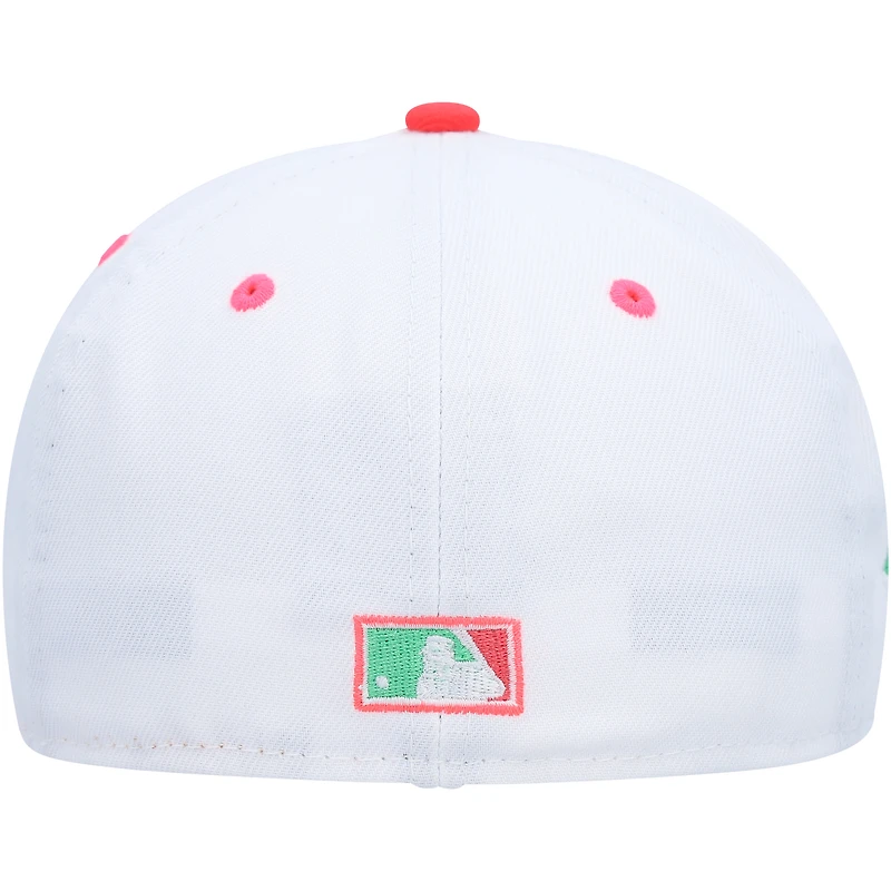 Men's New Era White/Green Athletics Alternate Logo Watermelon Lolli 59FIFTY Fitted Hat