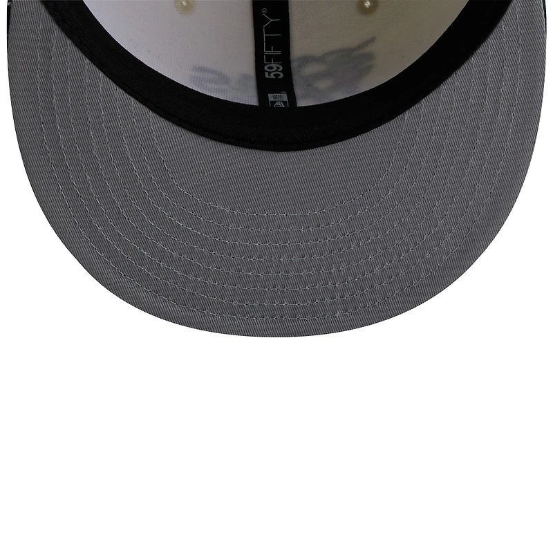 Men's New Era White/Green Athletics Blossom 59FIFTY Fitted Hat