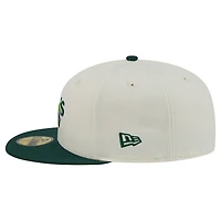 Men's New Era White/Green Athletics Blossom 59FIFTY Fitted Hat