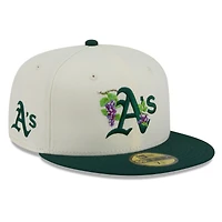 Casquette ajustée New Era Athletics Blossom 59FIFTY blanche et verte pour homme