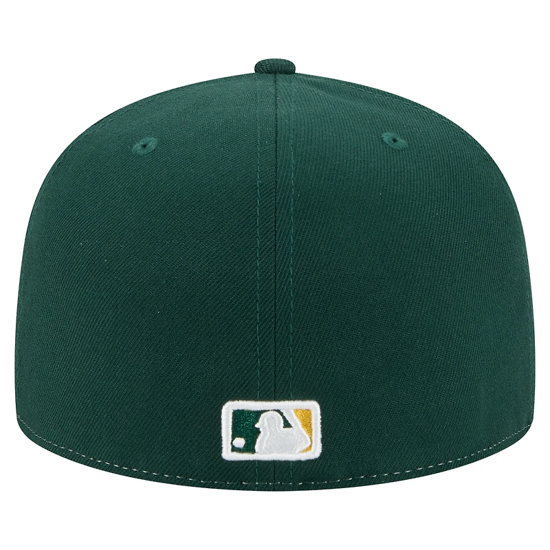 Men's New Era White/Green Athletics Repeat 59FIFTY Fitted Hat