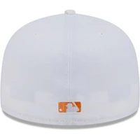 Men's New Era White/Orange Athletics Flamingo 59FIFTY Fitted Hat