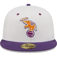 Casquette ajustée New Era Athletics 30e saison Grape Lolli 59FIFTY pour homme, blanche/violette