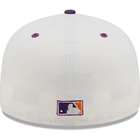 Casquette ajustée New Era Athletics 30e saison Grape Lolli 59FIFTY pour homme, blanche/violette
