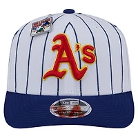 Casquette ajustable New Era 9SEVENTY Big League Athletics 2024 pour homme, blanche/bleue