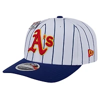 Casquette ajustable New Era 9SEVENTY Big League Athletics 2024 pour homme, blanche/bleue