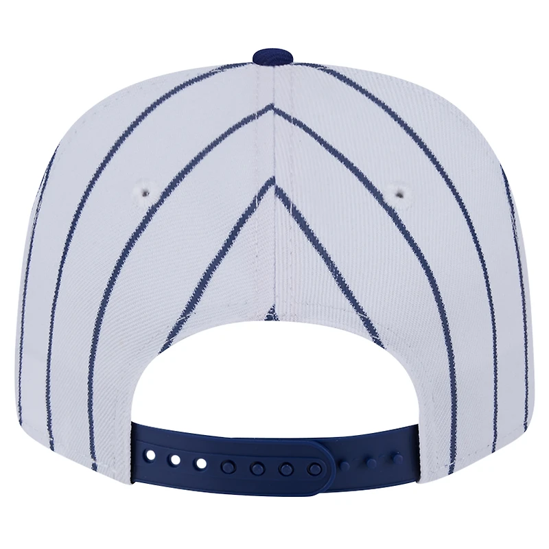 Casquette ajustable New Era 9SEVENTY Big League Athletics 2024 pour homme, blanche/bleue