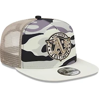 Casquette snapback A-Frame 9FIFTY Trucker à motif camouflage chromé Athletics de New Era pour homme