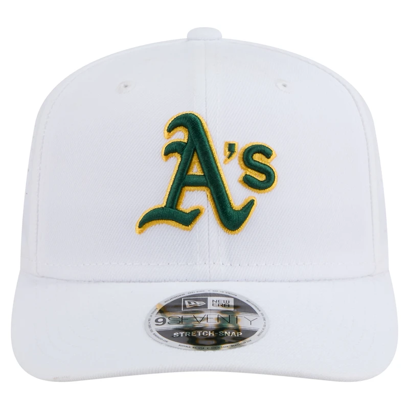 Men's New Era White Athletics COOLERA 9SEVENTY Adjustable Hat