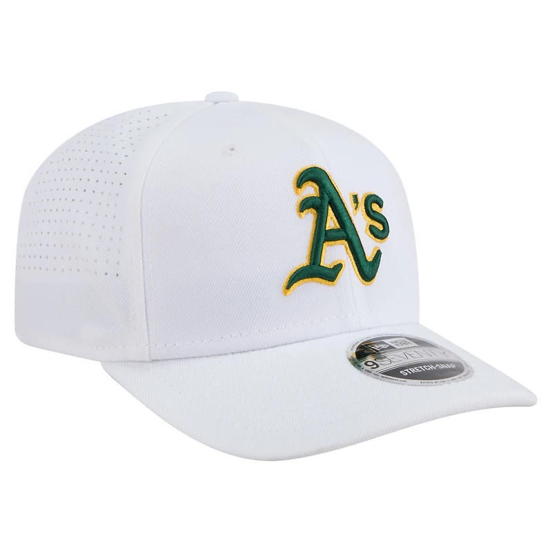 Casquette ajustable New Era Athletics COOLERA 9SEVENTY blanche pour homme