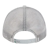 Men's New Era  White Athletics Flag 9FORTY Trucker Adjustable Hat