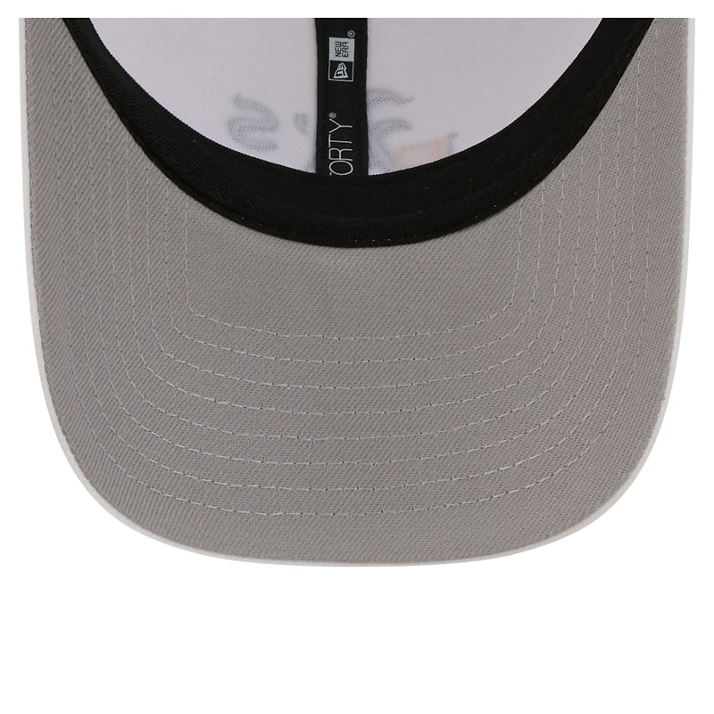 Men's New Era White Athletics Flag 9FORTY Trucker Adjustable Hat