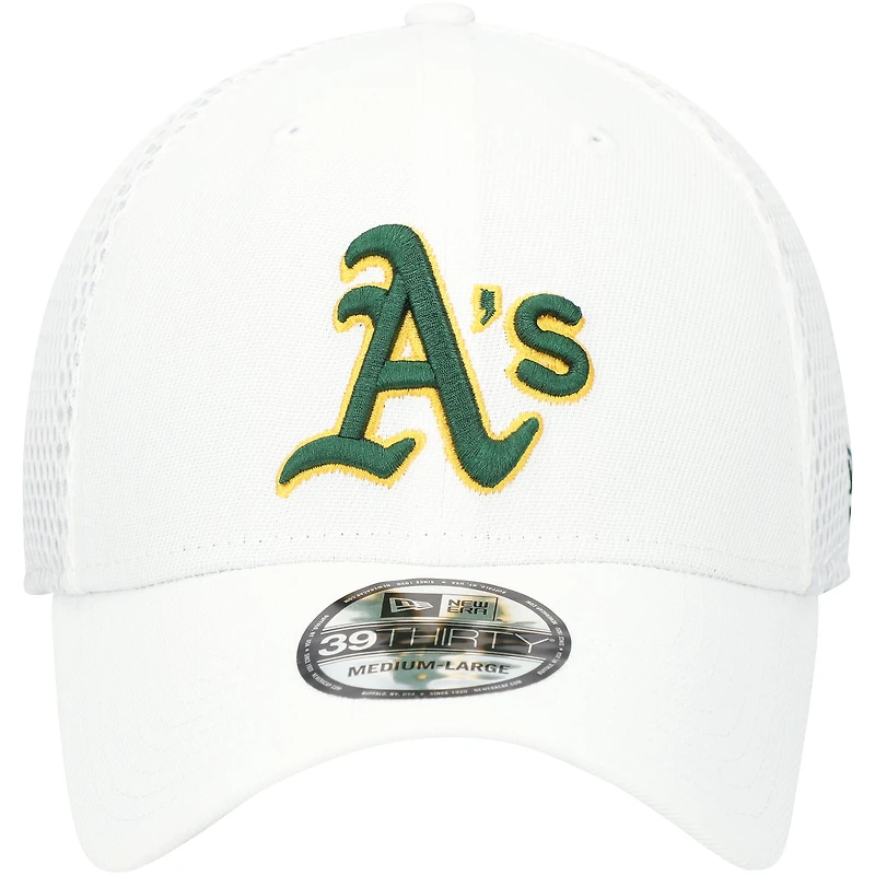 Casquette Athletics REPREVE Neo 39THIRTY Flex blanche New Era pour homme