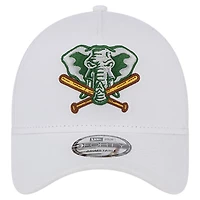 Men's New Era White Athletics TC A-Frame 9FORTY Adjustable Hat