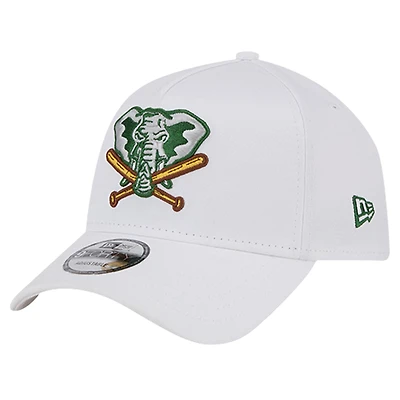 Men's New Era White Athletics TC A-Frame 9FORTY Adjustable Hat