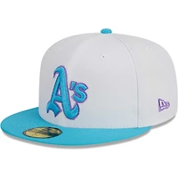 Men's New Era White Athletics Vice 59FIFTY Fitted Hat