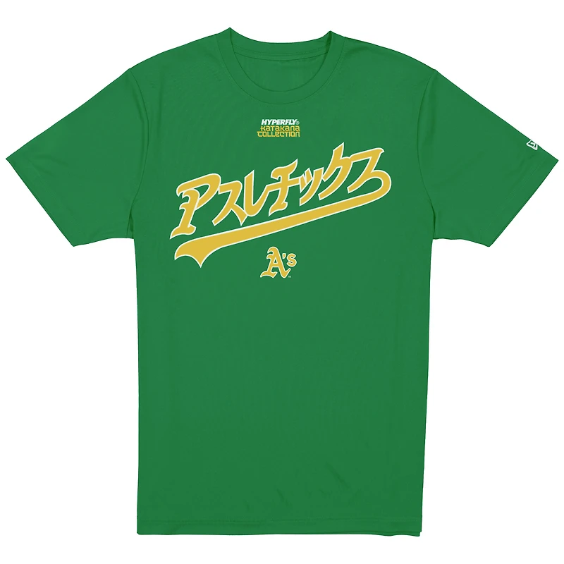 T-shirt d'athlétisme vert New Era x Hyperfly pour homme